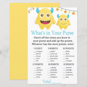 Papier Monster Ce qui est dans votre baby shower de jeu d