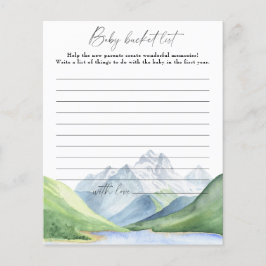 Papier Montagnes aquarelles - jeu de liste de choses à fa