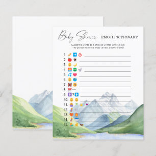 Papier Montagnes - émoticônes baby shower de jeu