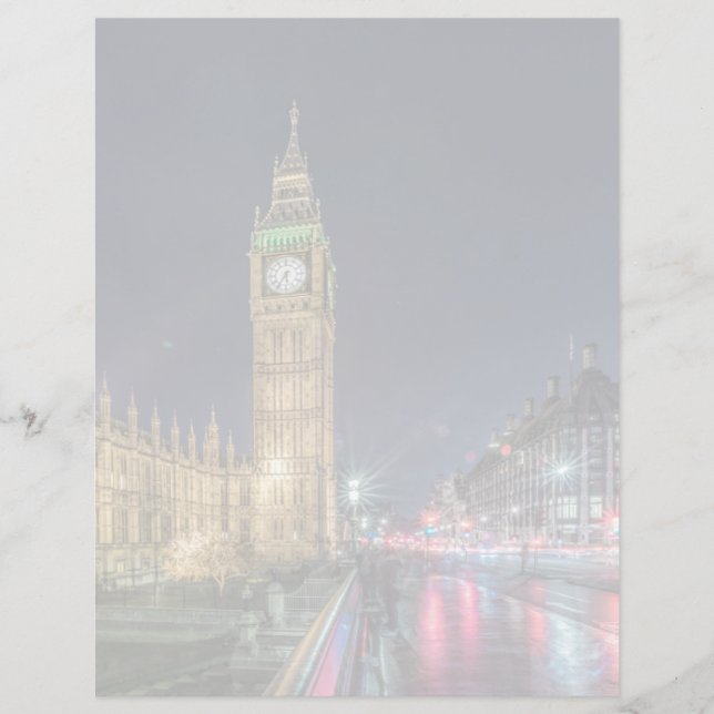 Papier Monuments | Big Ben at Night (Devant)