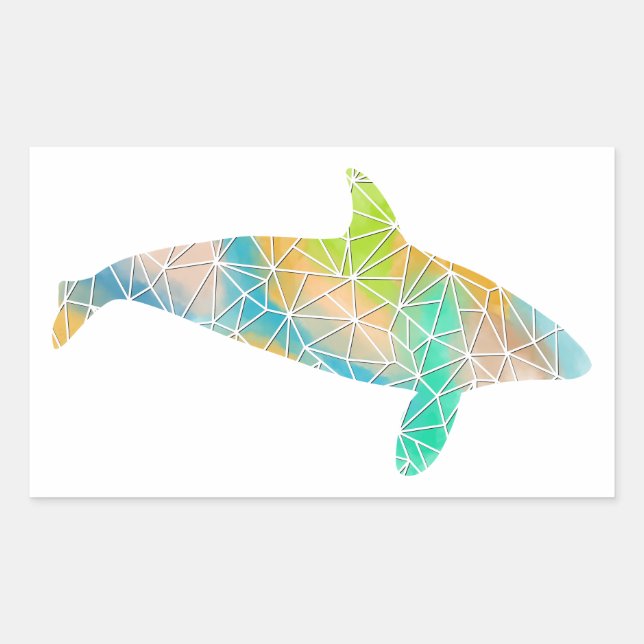 Papier Mosaik Orca Aufkleber (Vorderseite)