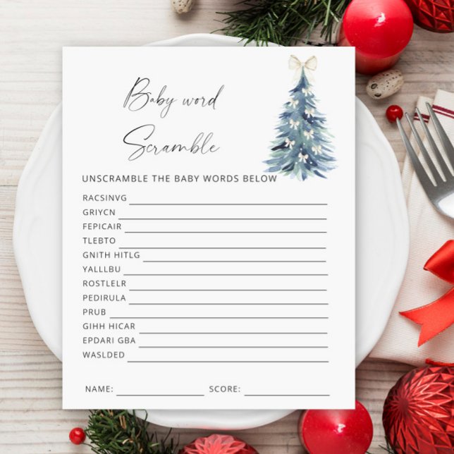 Papier Mot d'hiver scramble baby shower jeu (Créateur téléchargé)