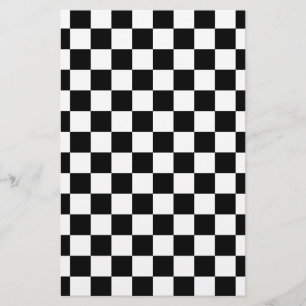 Papier Motif à damiers noir et blanc
