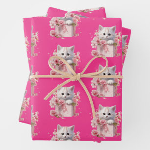 Papier Motif à enveloppement rose pour Amoureux de