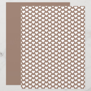 Papier Motif à scandale Brown Earthy Coeurs mignon