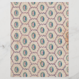 Papier Motif Abstrait avec lignes courbes et points papie