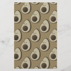Papier Motif Avocado de style vintage