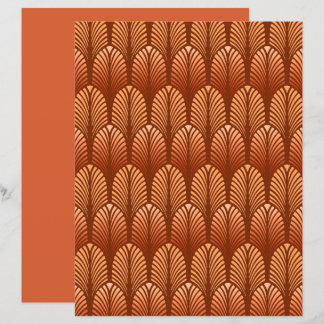 Papier Motif, cuivre et Brown Art Déco