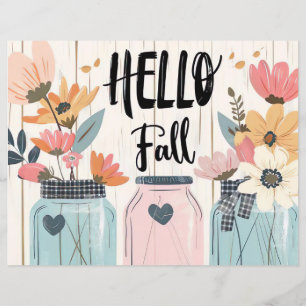 papier motif de fleur d'automne coloré
