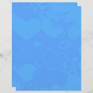 Papier Motif de fond Blue Hearts