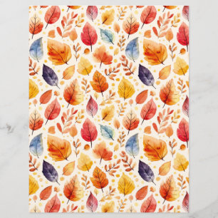 papier motif de la chute d'aquarelle