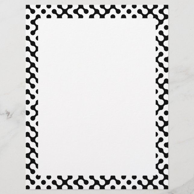 Papier Motif de labyrinthe noir (Devant)