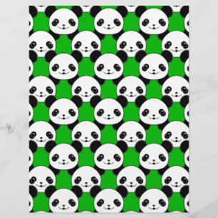 Papier Motif de l'ours Kawaii Panda
