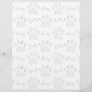 Papier Motif De Pâtes Et De Bones De Chien Coupé En Papie