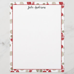 Papier Motif de points rouges et de gabarit - en-tête à d