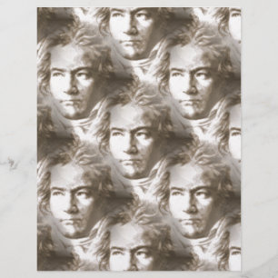 Papier Motif de portrait Beethoven