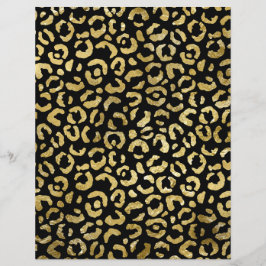 Papier Motif de scrapbook Leopard Or