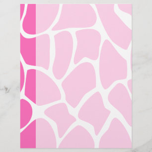 Papier Motif d'impression Giraffe en rose vif.