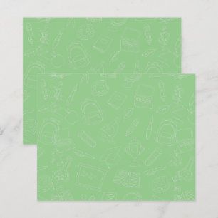 Papier Motif Fournitures scolaires tirées à la main