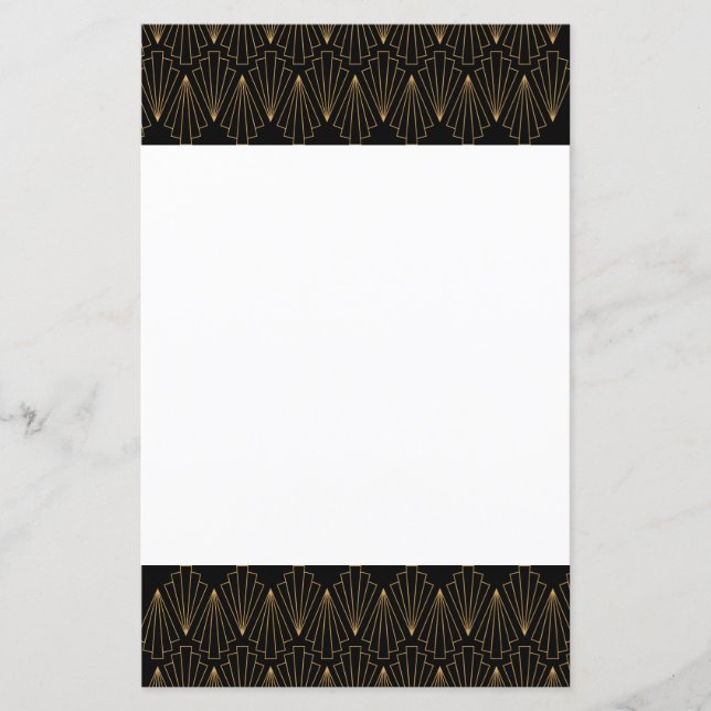 Papier Motif Gold et Black Art Déco (Devant)