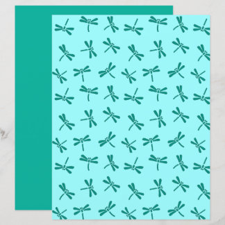 Papier Motif japonais de libellules, Coral Orange