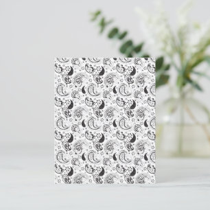Papier Motif noir et blanc Paisley - Art textile élégant