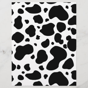 Papier Motif Taches de Vache Impression Animale Noir et B