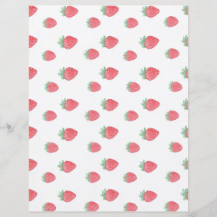 Papier Motif vintage à la fraise
