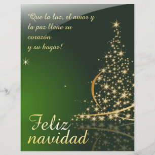 Papier Motivo navideño verde con arbol de navidad. V2,0