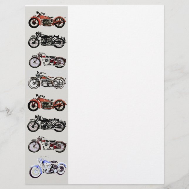 Papier MOTOCYCLES vintages (Devant)