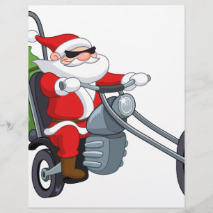 Papier motocycliste santa claus