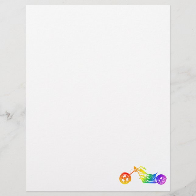 Papier Motorcycle arc-en-ciel (Devant)