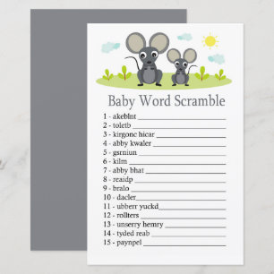 Papier Mouse Baby jeu de brouillage de mot