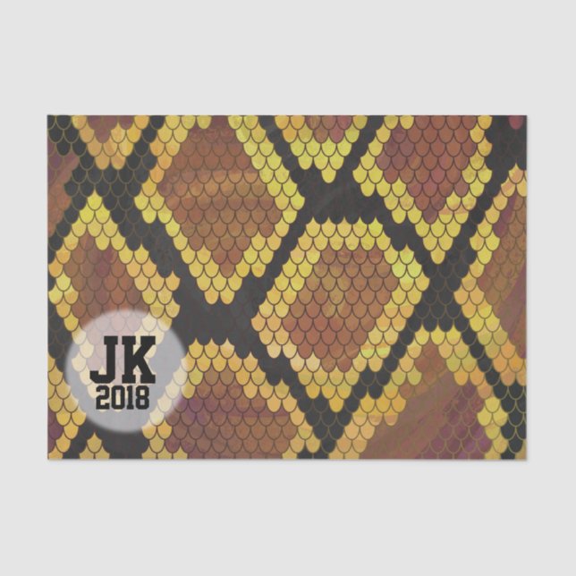 Papier Mousseline 03of12 Motif de serpent papier (Recto)