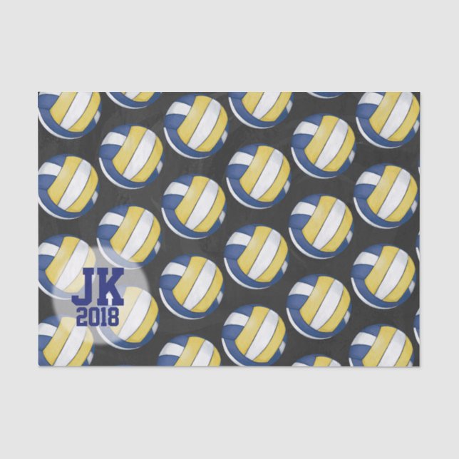 Papier Mousseline 03of12 Volleyball Motif Tissue Paper (Recto)