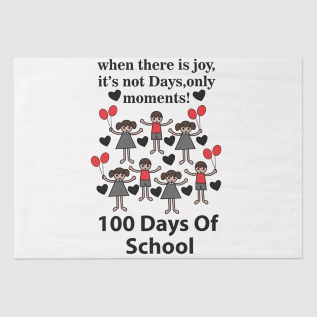 Papier Mousseline 100 Jours D'École (Recto)