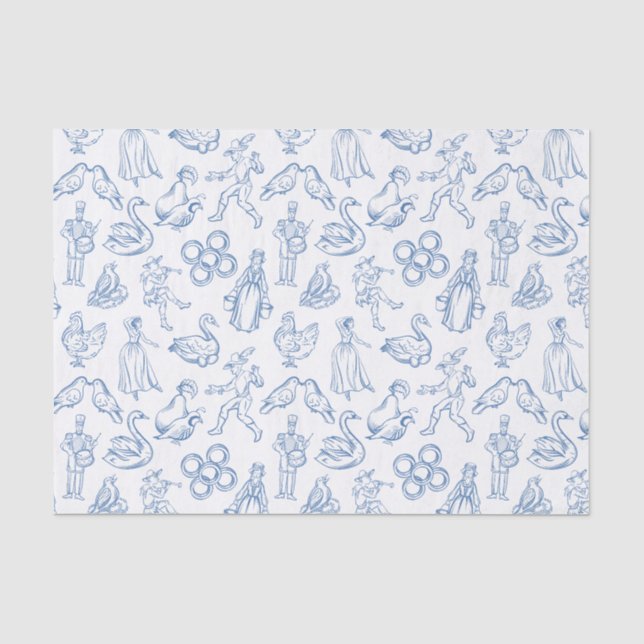 Papier Mousseline 12 Jours de Toile de Noël (Recto)