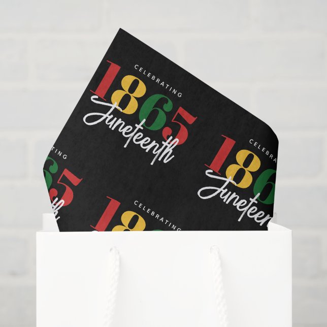 Papier Mousseline 1865 Liberté Célébration de l'histoire noire (Sac cadeau)