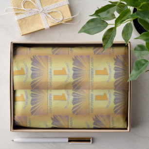 Papier Mousseline 1 an   Golden Ray 12 étapes d'anniversaire