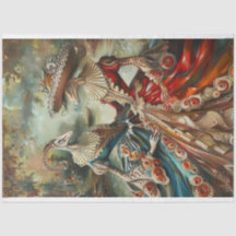 2 Alligators Renaissance Era Découpage