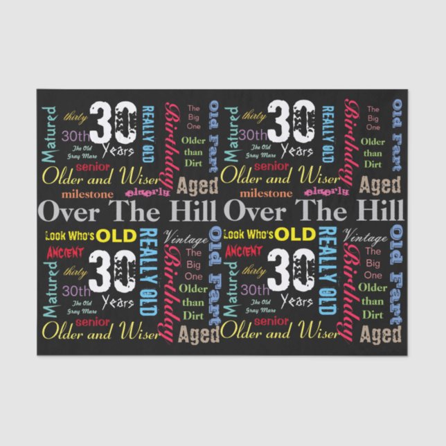 Papier Mousseline 30e anniversaire heureux dans un style de graffiti (Recto)