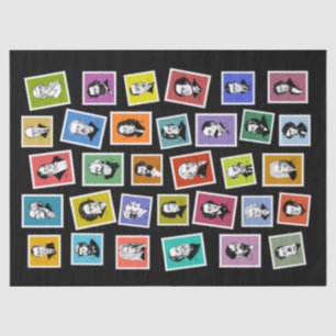 Papier Mousseline 32 portraits graphiques des plus grands compositeu