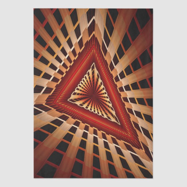 Papier Mousseline 3D Fantasy Network Modern Fractal Graphic Design (Recto)