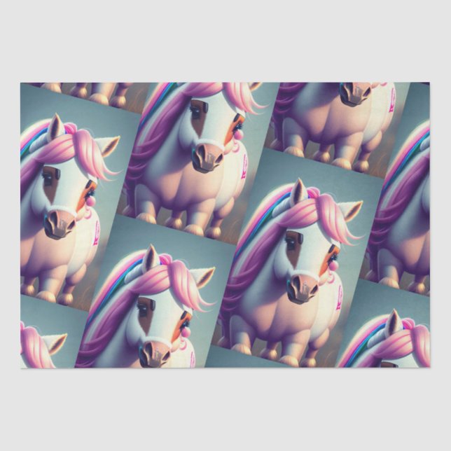 Papier Mousseline 3D Spirit Pony 2 (Recto)