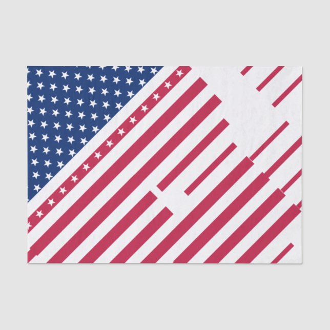 Papier Mousseline 4 juillet Patriotique Étoiles et rayures Enveloppe (Recto)