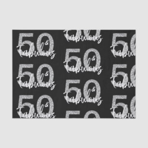 Papier Mousseline 50 Cinquante et fabuleux Parties scintillant d'arg