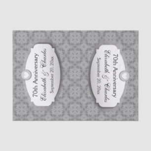 Papier Mousseline 70e anniversaire du Mariage Platinum Z03
