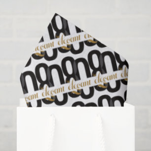 Papier Mousseline 80 et élégant 80e anniversaire Black Gold