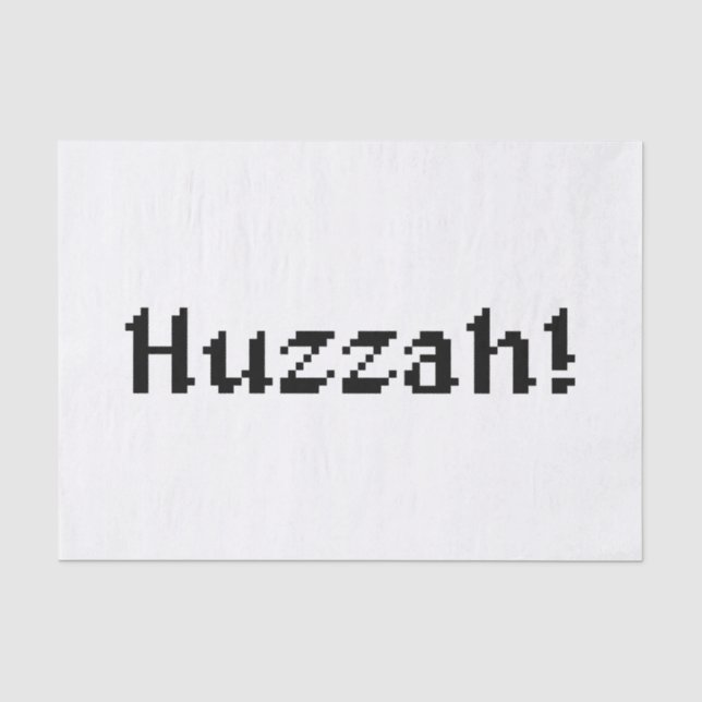 Papier Mousseline 8 Bits Huzzah ! (Recto)