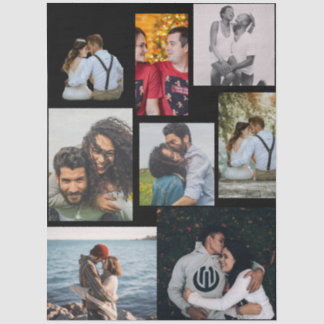 Papier Mousseline 8 Photo Collage Personnalisé sur Mesure